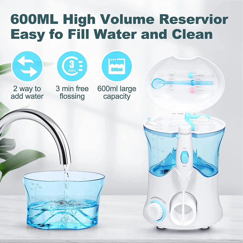 7 Braces for Teeth Multifunctional Dental Flosser Homgeek Tips Teeth Water with 10 White Cleaner Water Adjustable Pressure
