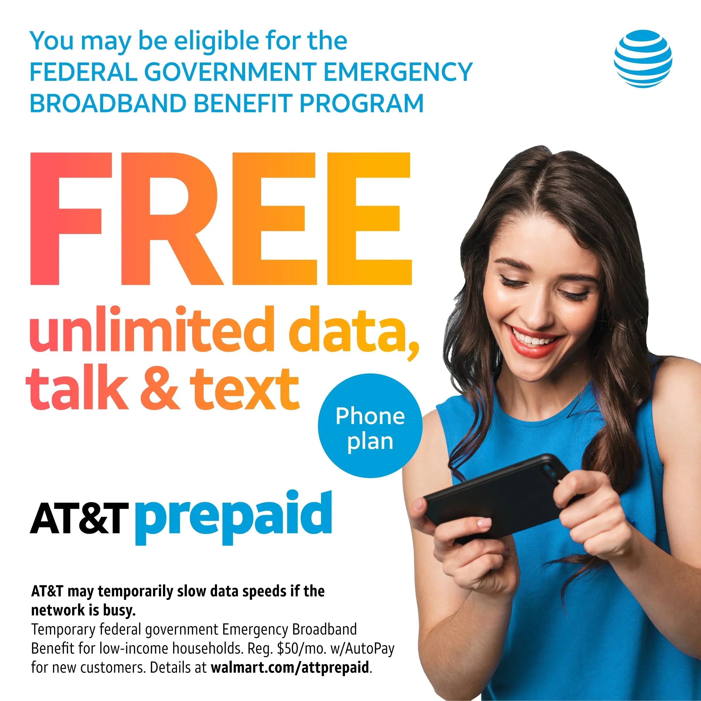 4GB, Alcatel, Black - Phone Prepaid SmartFlip AT&T