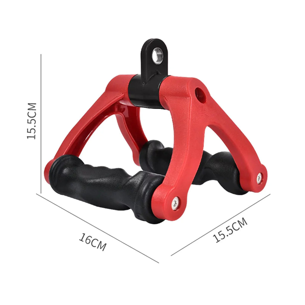 Rope Machine Tricep Bar for Pull Two Red Home 661 Cable Attachment Rowing Bearing Attachment ,Back Training Down D Row ,Gym Fitness, Handle