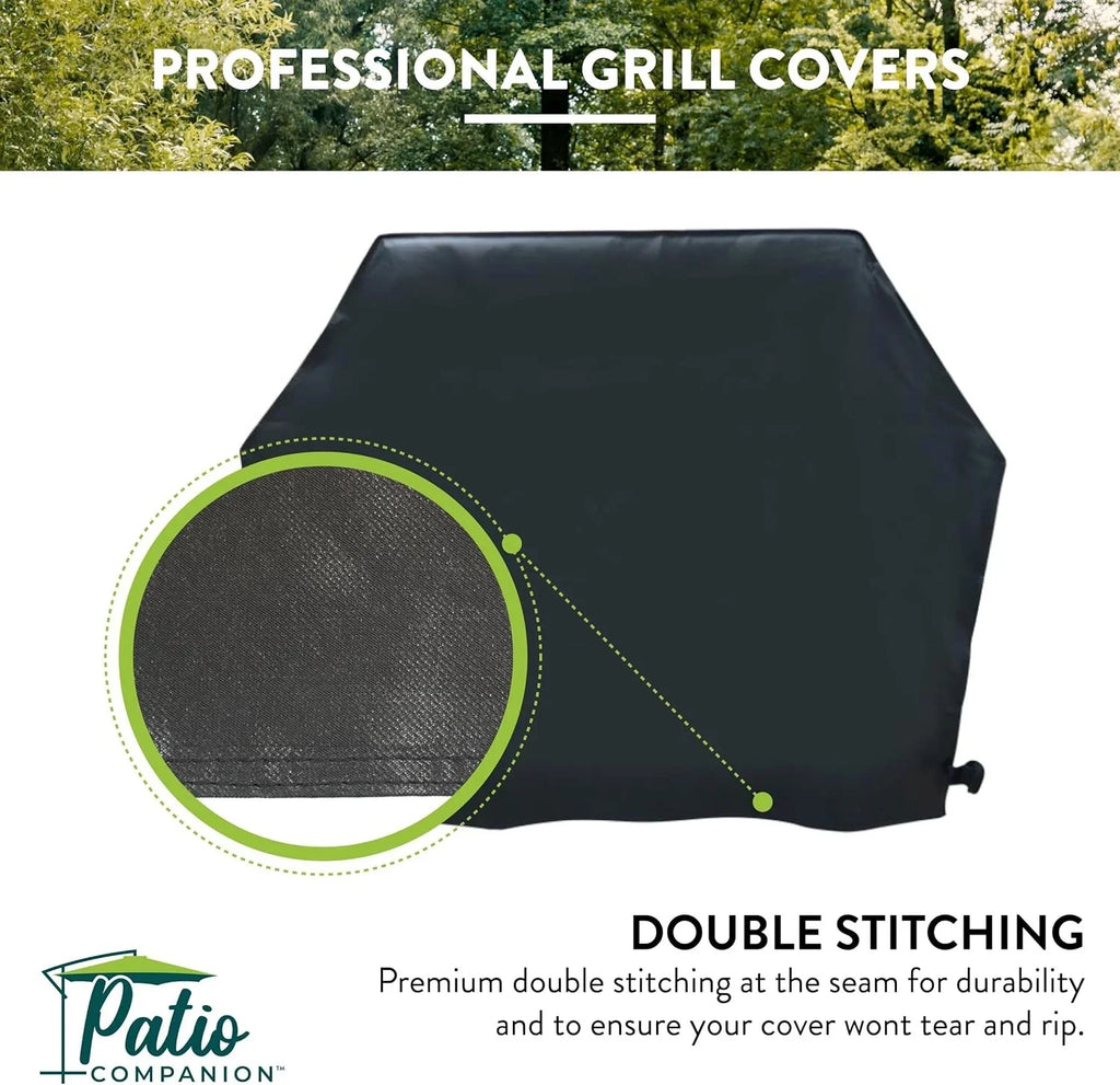 Warranty, King, Blocking Patio Inch Gas Weber, Heavy-Grade Year UV 65 and Companion Weather 5 Professional, Broil, Material, Resistant, Black Broil Cover, Char Grill Waterproof for Grill BBQ Cover