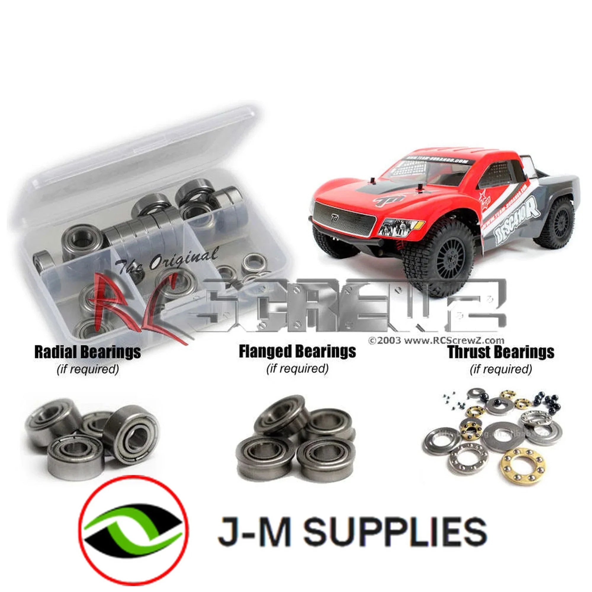 Bearing Metal - for RC DESC410R/V2 RCScrewZ Set Kit Team durg004b Complete Shielded Durango Car