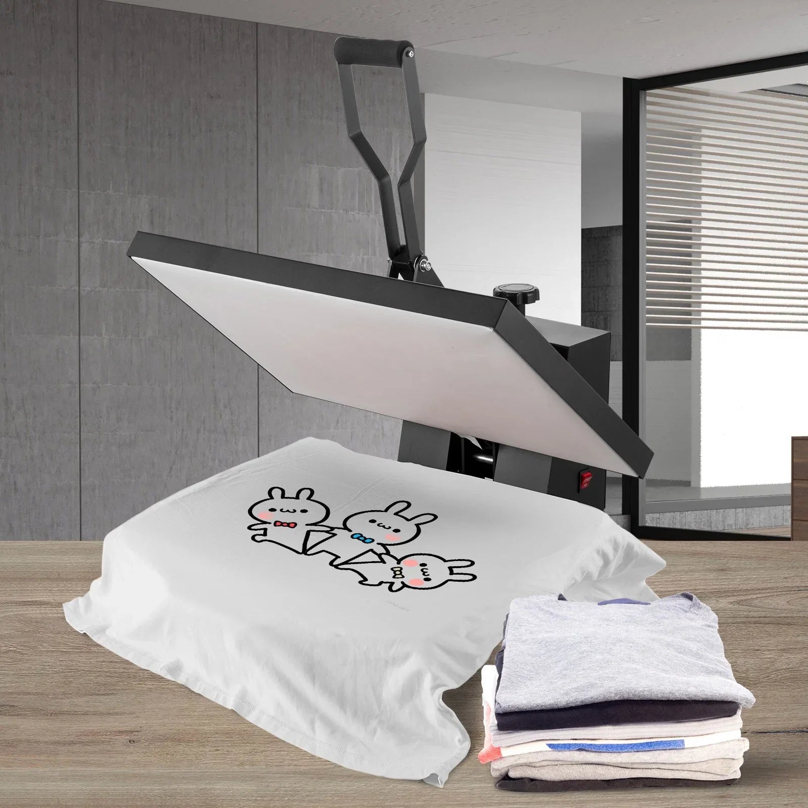 Press Heat to Use Transfer TShirt VEVOR for Industrial Heat and Power, Heat Digital Machine Vinyl, Press 1700W Easy Sublimation Black 16x24 Printer