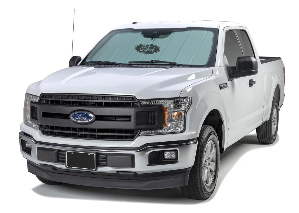 Silver with Sunscreen 2015-2019 Transit-350 2015-2019 UVS100 | UFF11631SV Ford Covercraft Transit-150, Black | 2015-2019 Oval Transit-350, Custom Transit-250, for logo HD Ford 2015-2019