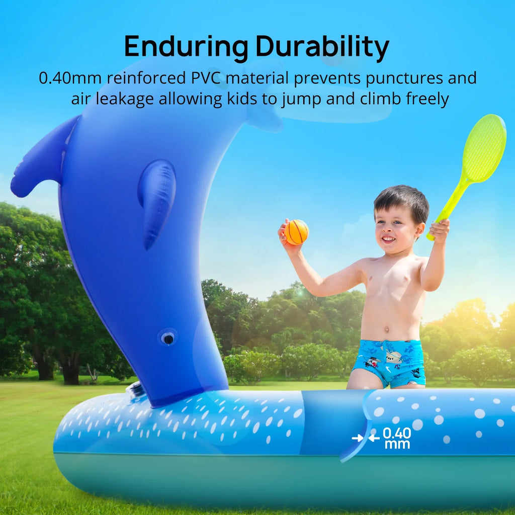 95 Kids, Rectangular Sable Backyard, Above Pool Pool, for 40in Swimming Inflatable Family, Outdoor Toddlers, x 75 Ground, x