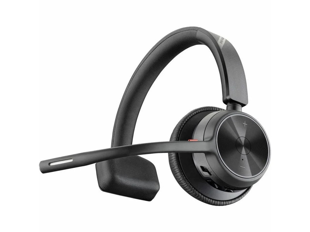 Ear-cup - - Assistant - - Wireless - 298.6 Headset kHz Voyager Hz - Electret Mono - - Charge Bluetooth with Monaural Over-the-head, - - Poly Google 20 Siri, ft 20 On-ear USB-C Condense... - 4310 Stand