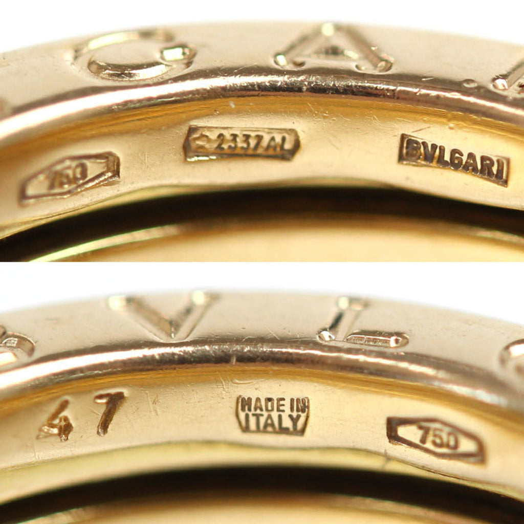 Bvlgari Pre-Owned Ring, Three-Band Gold Women's Yellow BVLGARI B-ZERO1 7.7g, (Good) K18YG 47, Size 6.5,