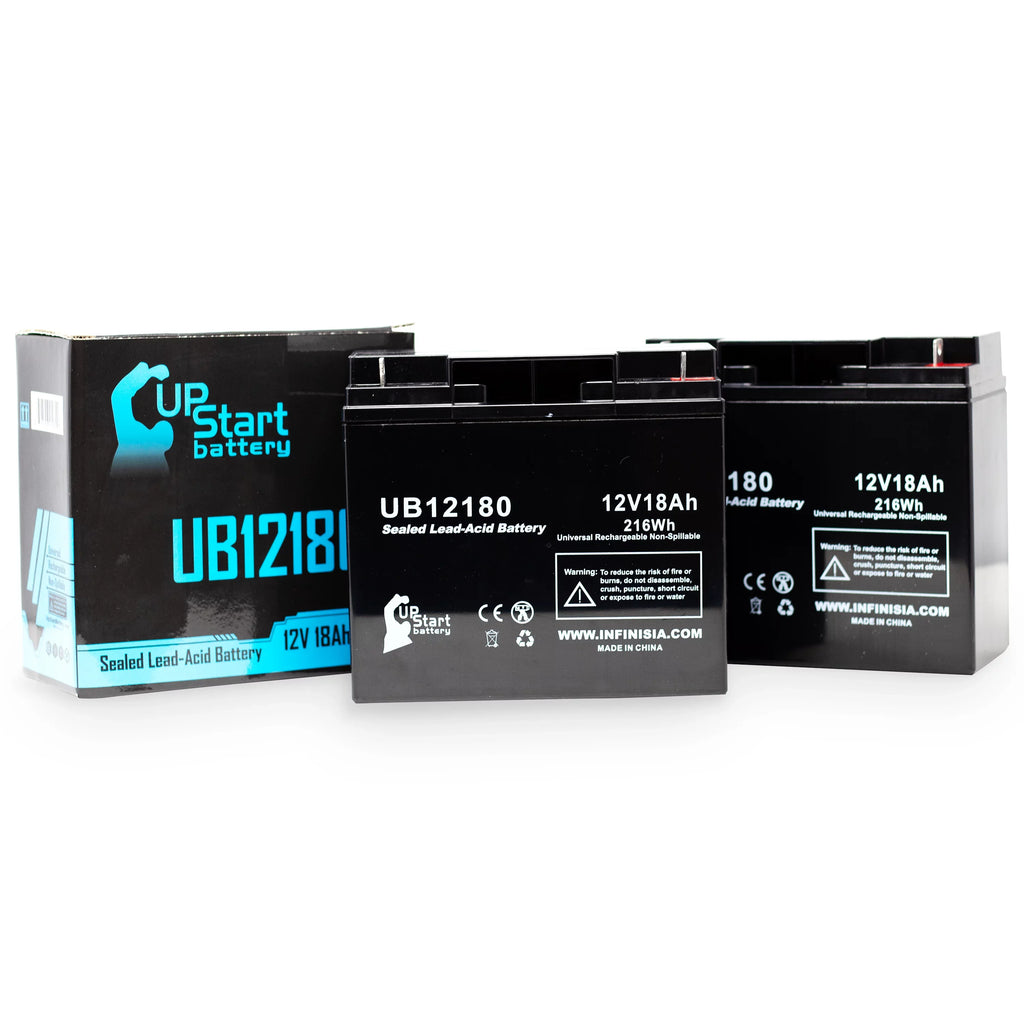 Replacement 18Ah, Universal Sealed T4 PX12180 - 18000mAh, 2x UB12180 Compatible Lead Terminal, / GS SLA) Acid Pack AGM, Battery - Portalac (12V, Battery