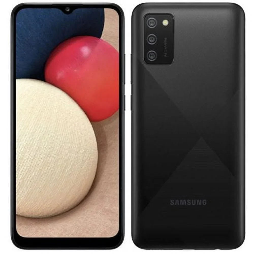 WFMSAS124DGP5P A02s, Samsung (Refurbished) Restored Smartphone, Family Black Walmart Galaxy 32GB,