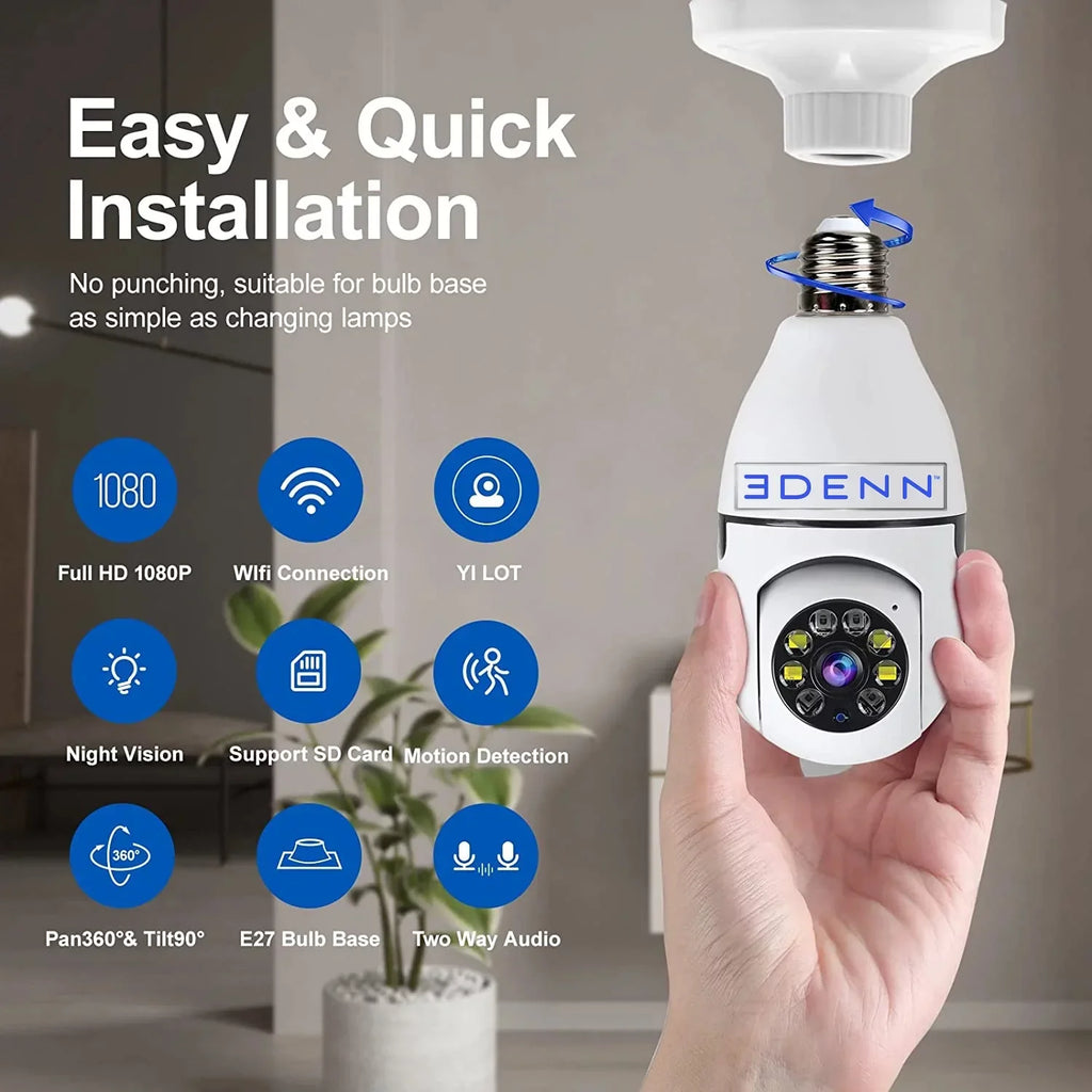 camera Edenn i-defend security bulbs pack 3