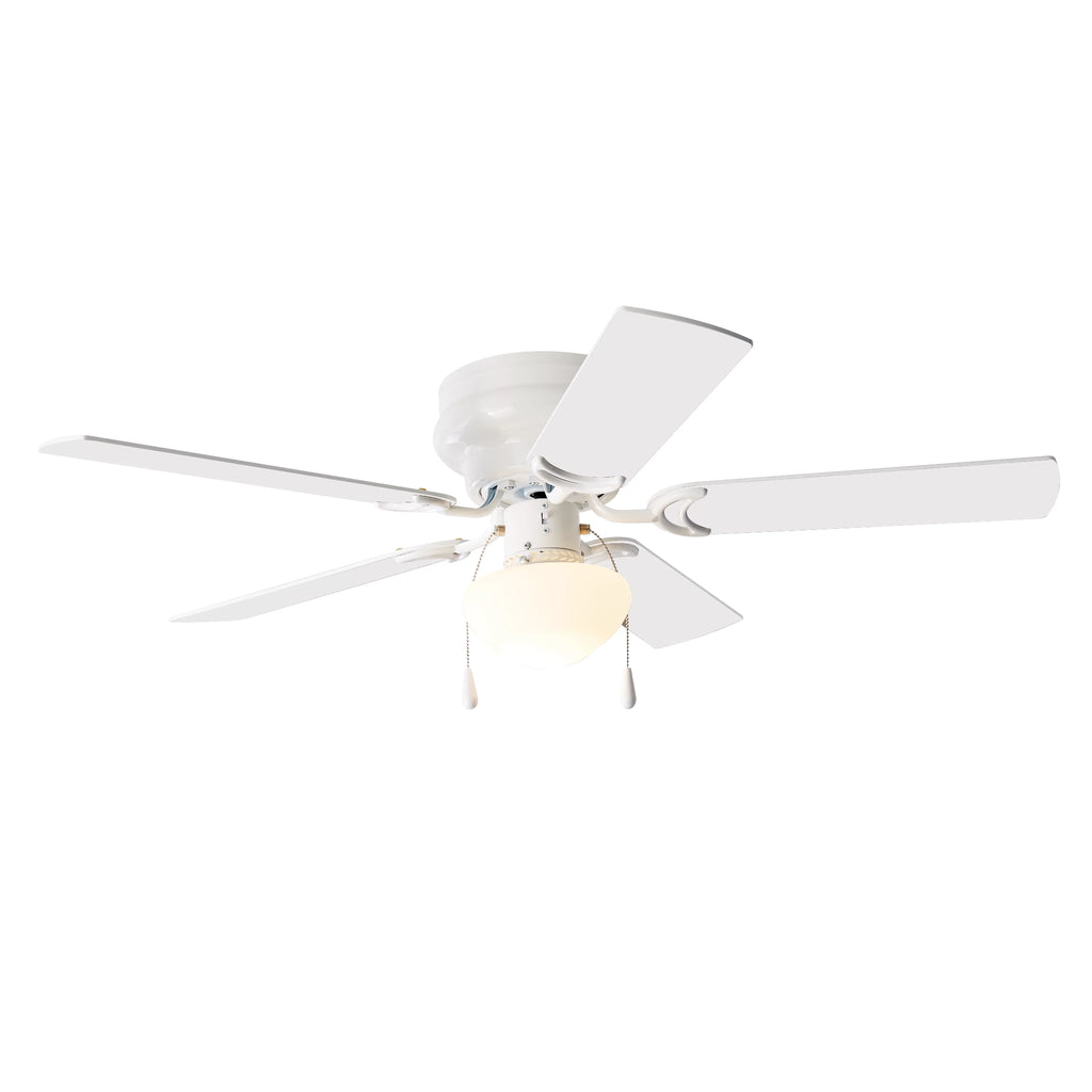 with Fan 52 Reverse Kit, Blades, Mainstays Hugger inch Airflow 5 Indoor Light Ceiling White,