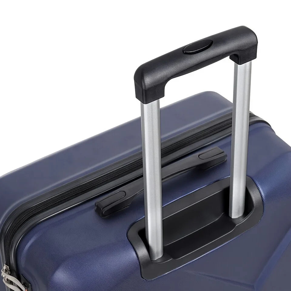 20-Inch Business, Blue Wheels Scratch-Resistant Surface, Travel Carry-On Four Spinner Hardside Inch Luggage 20 Suitcase And With For - Lock