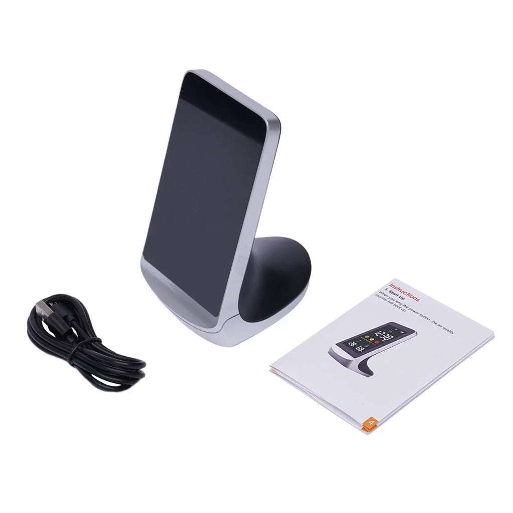 Black) (White, for CO2, Air Miumaeov Monitor Quality Temperature & Humidity Indoor