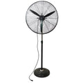 3-Speed Height Pedestal 30" Jet Adjustable Black Industrial Oscillating Fan