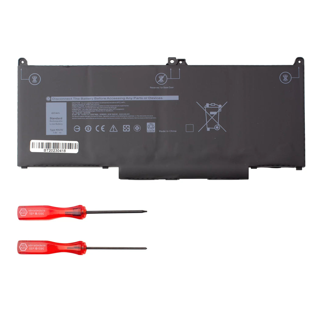 2 7300 Black, Battery MXV9V P99G Inspiron in P97G 7400 P100G Dell Laptop 1 for P96G 5300 5310 7306 Latitude 7300