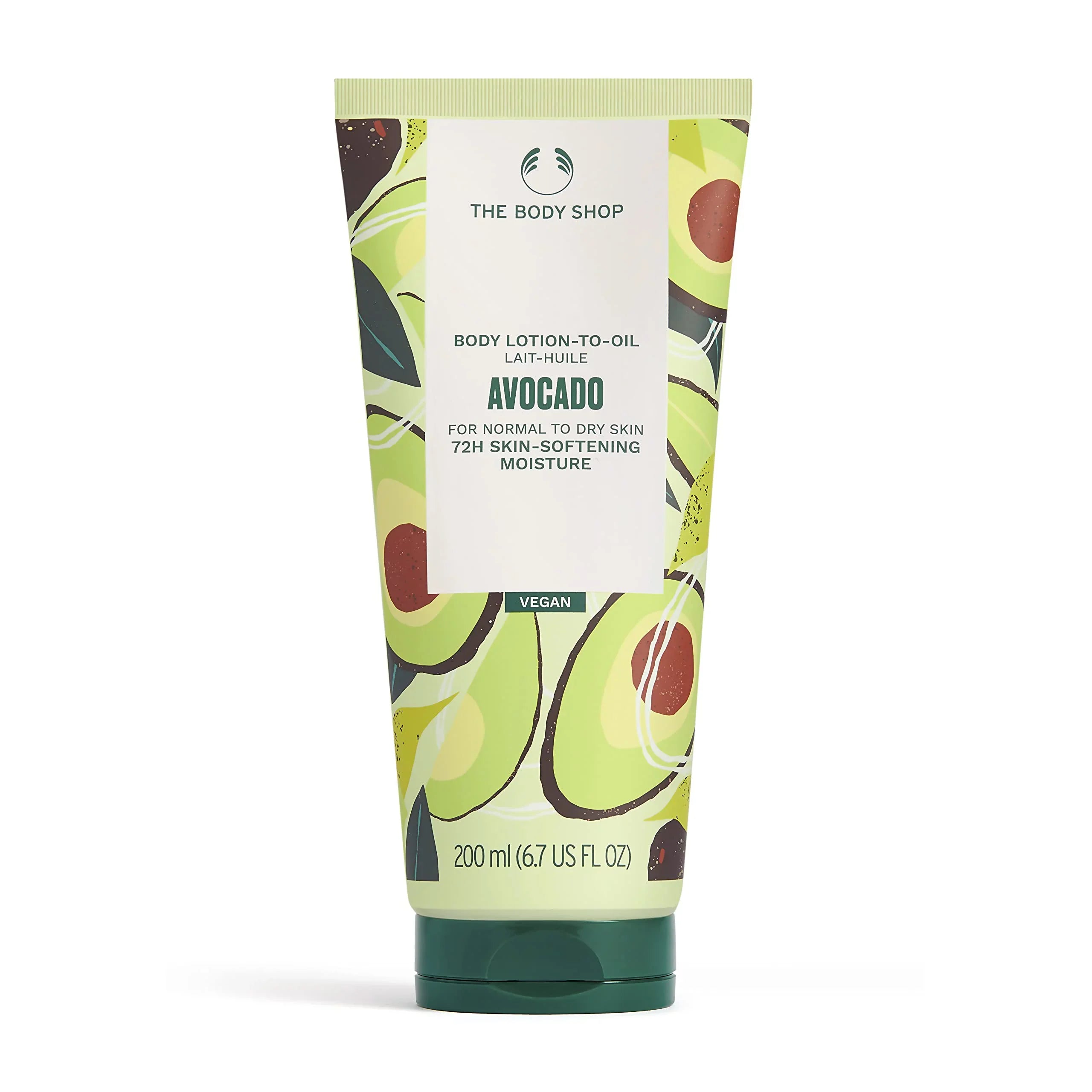 Moisture, Fl Avocado The 72Hr For Vegan, Oz. 6.7 Skin, Us Dry Body Shop Lotion-To-Oil,