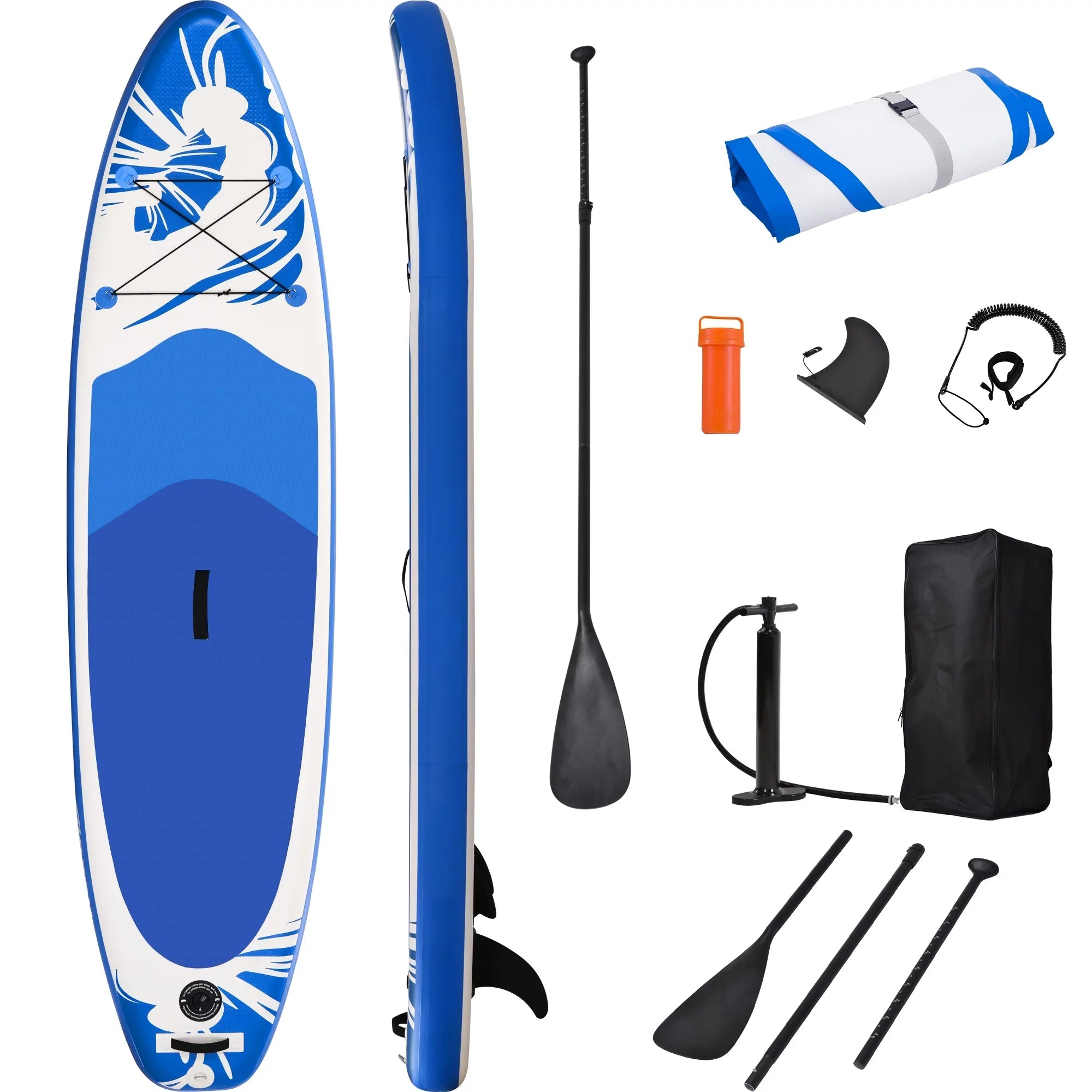 Deck, Ultra-Light Board Fin x for Paddling Premium Paddle Up Inflatable Stand Accessories, 30'' Bottom x 10' SUP SUP, Non-Slip 6''