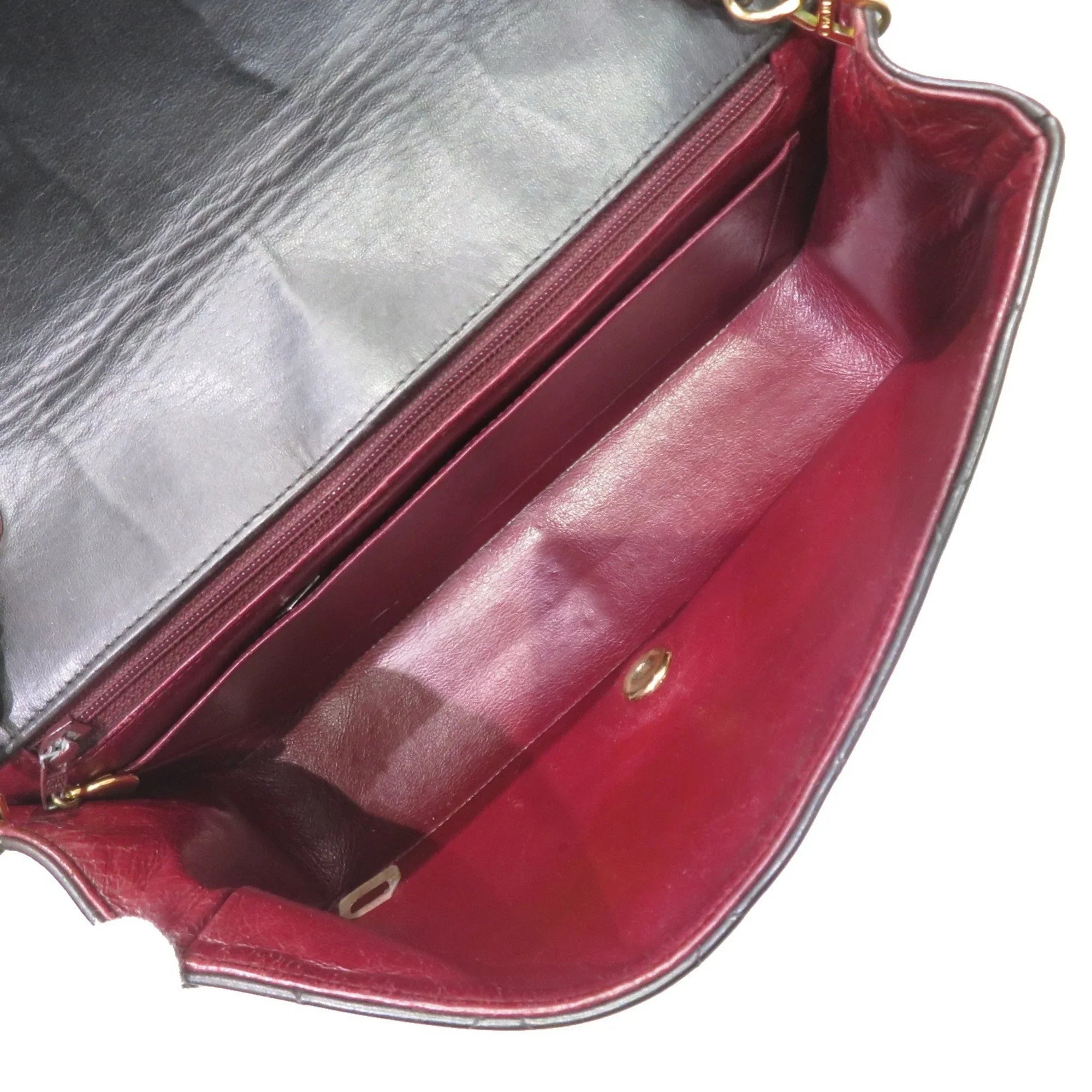 Black Lambskin Chain (Fair) Bag CHANEL Diana Women's Pre-Owned Matelasse Shoulder Chanel Men's