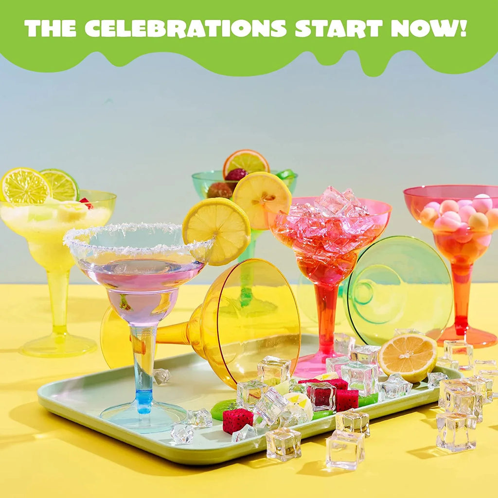Cups Fun,Plastic Margarita Mayo JOYIN De Supplies Theme oz Party Fiesta 48 Margarita De Mexican Decorations,12 Decoration Party Glasses Cinco Party Mayo Glasses for Taco Cinco Plastic Pcs