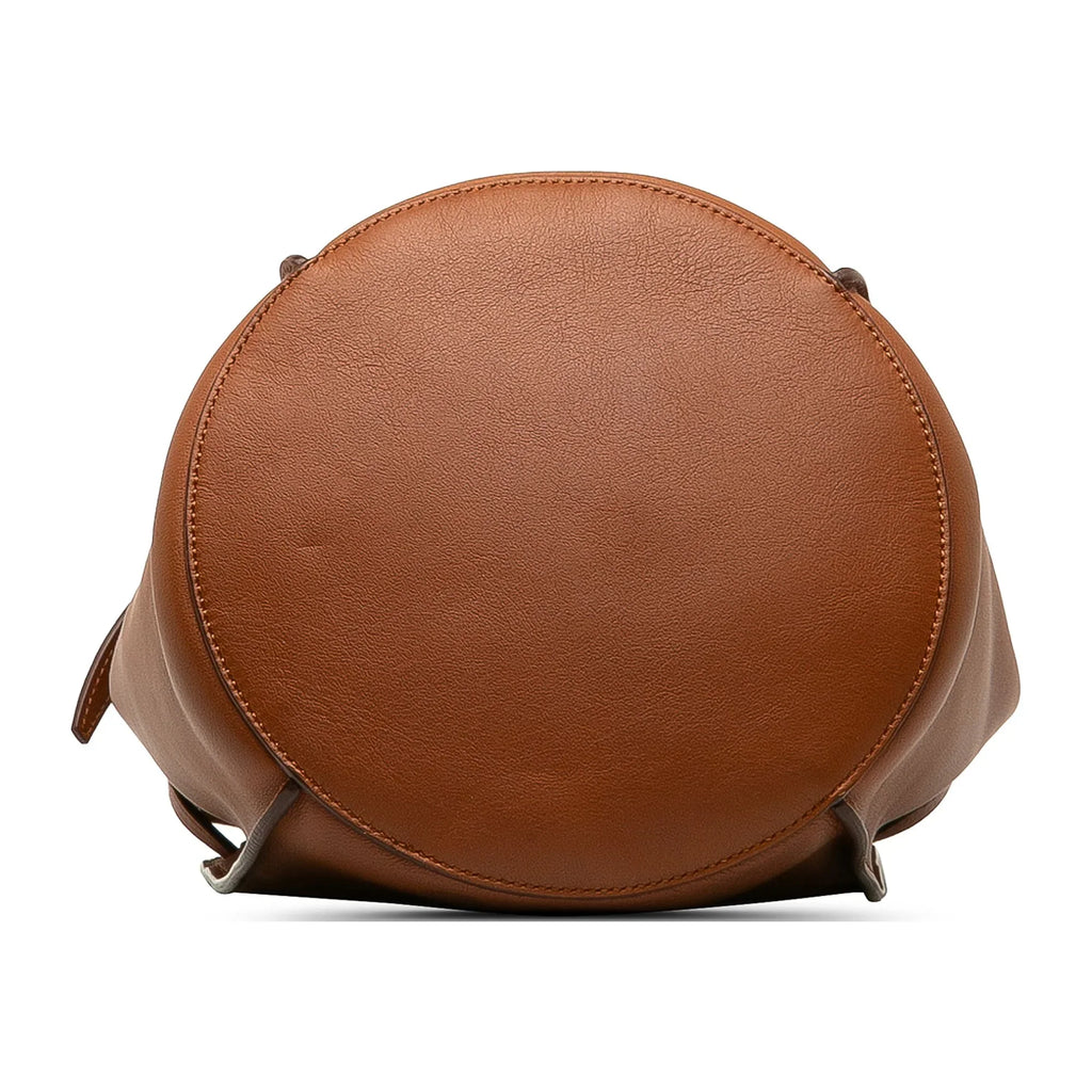 (Good) Bag DrawstringBag Unisex Bag Celine Calf Bucket Bucket Pre-Owned Big Brown Leather Authenticated