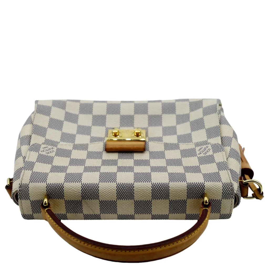 Satchel Damier White Crossbody Azur VUITTON LOUIS Pre-owned Croisette Bag