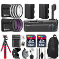 Grip Battries 5DS 128GB Battery 77mm for 5D / + Mark Canon + - III LP-E6 Kit 2x