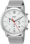 Casual Color:Silver-Toned 'Neutra Steel Chrono' Men's Stainless (Model: Fossil Watch, Quartz FS5382)