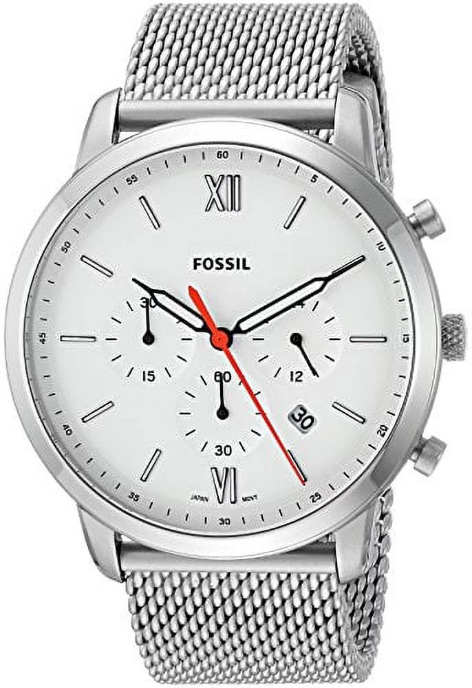 Casual Color:Silver-Toned 'Neutra Steel Chrono' Men's Stainless (Model: Fossil Watch, Quartz FS5382)