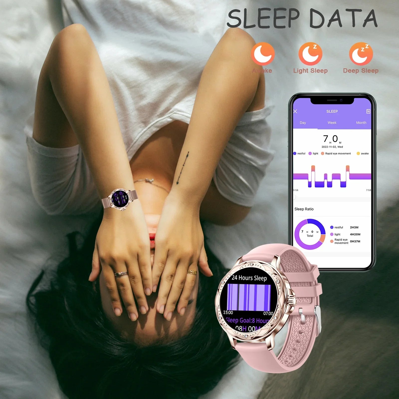 Women Smartwatch HD Lightweight for Android (Answer/Make VOPOCO 1.2" Watch iPhone Sports for Calls) Smart Screen