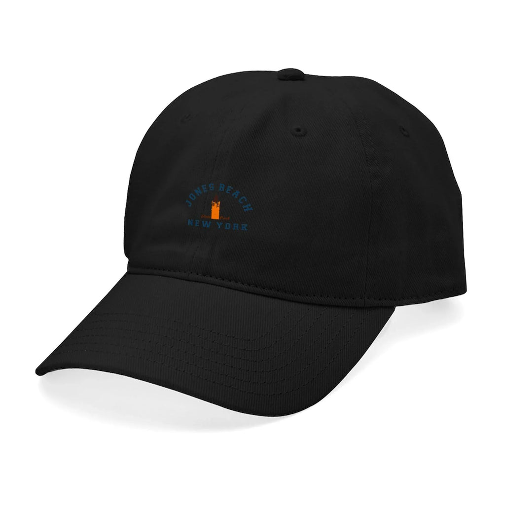 Canvas Beach Adjustable Cotton Cap Hat Jones Baseball Hat Baseball - Black Printed Black - CafePress