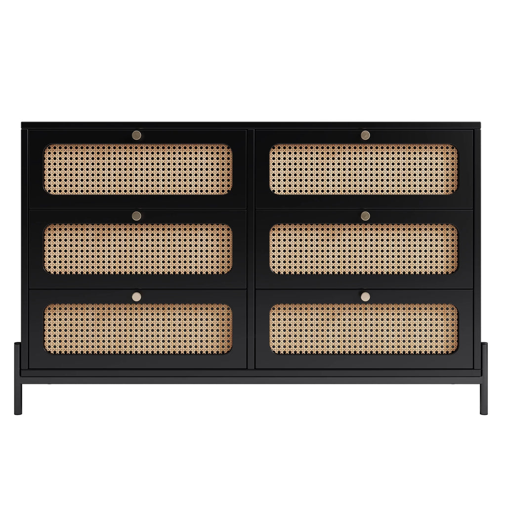 Modern Wood 3 6 Chest Tier Fresco Living Room, Bedroom, Black Drawer, Entryway, Wide of Al with Storage Accent Drawers, Dresser Cabinet for