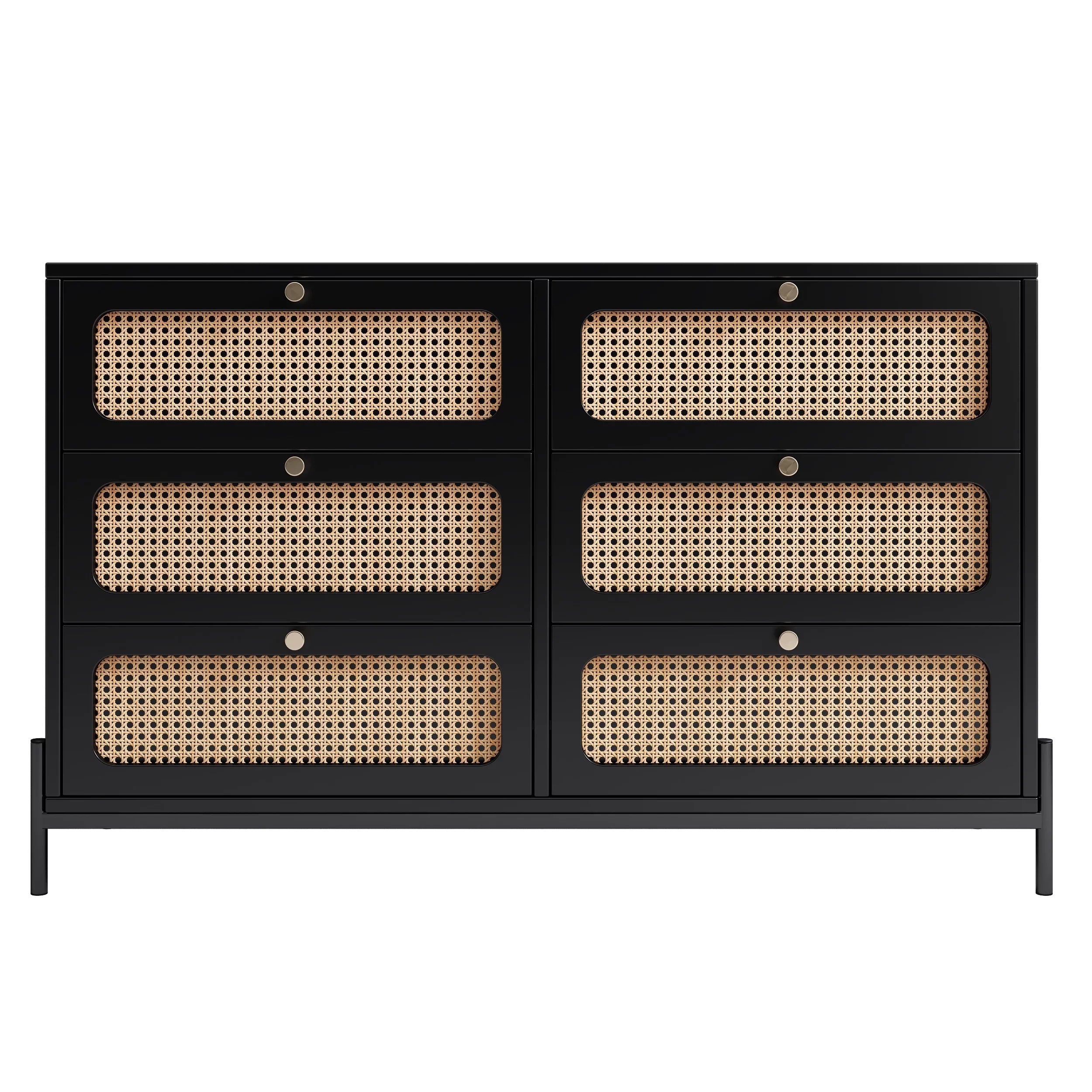 Modern Wood 3 6 Chest Tier Fresco Living Room, Bedroom, Black Drawer, Entryway, Wide of Al with Storage Accent Drawers, Dresser Cabinet for