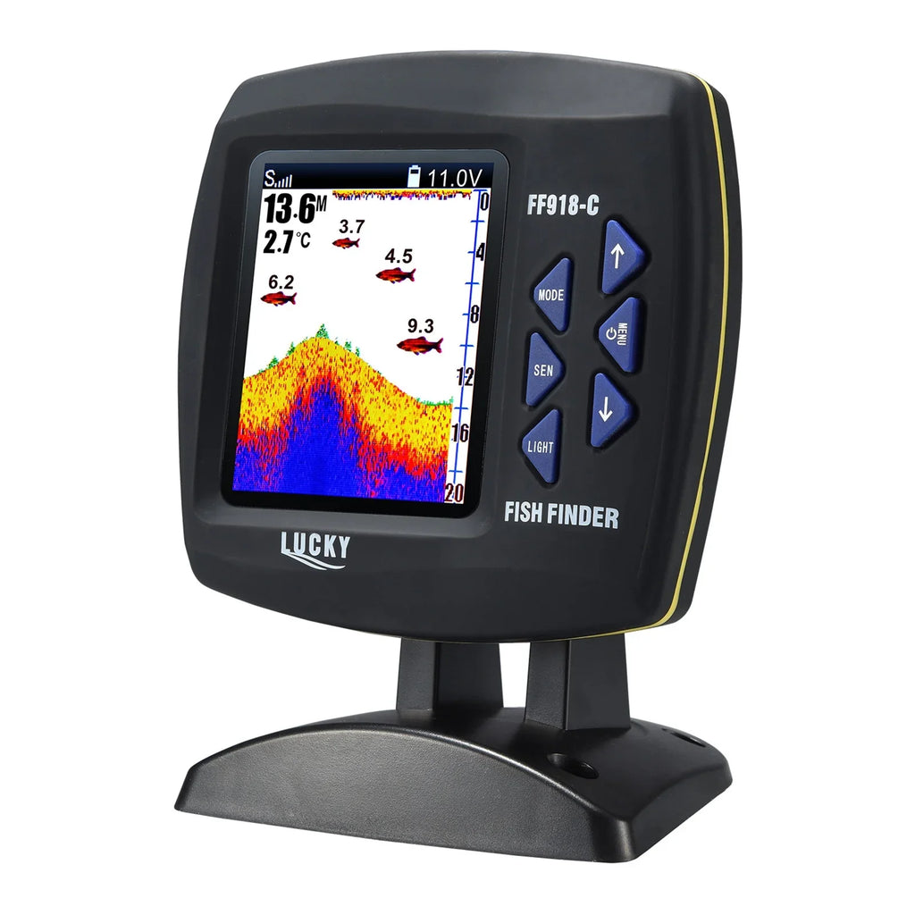 Finder Fishfinder Underwater Tomshoo Fishfinder Fish Transducer Locator Boat 45 LCD Monitor Underwater Wired Fish Fish Sensor Finder Detector Waterproof Degrees Fishing Portable Fish