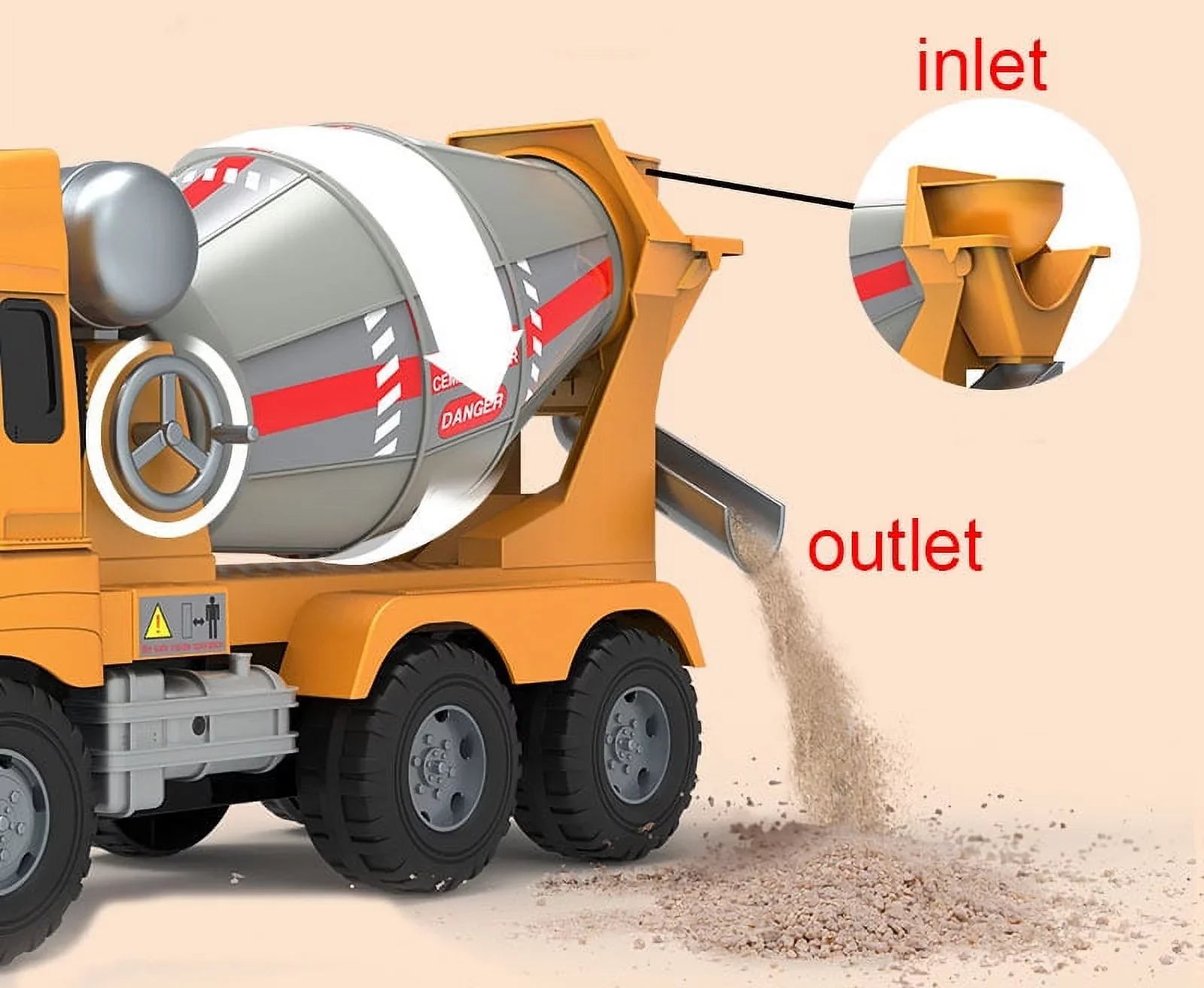 Daddy Concrete Truck Big Truck Cool Mixer Cement - XL Toy