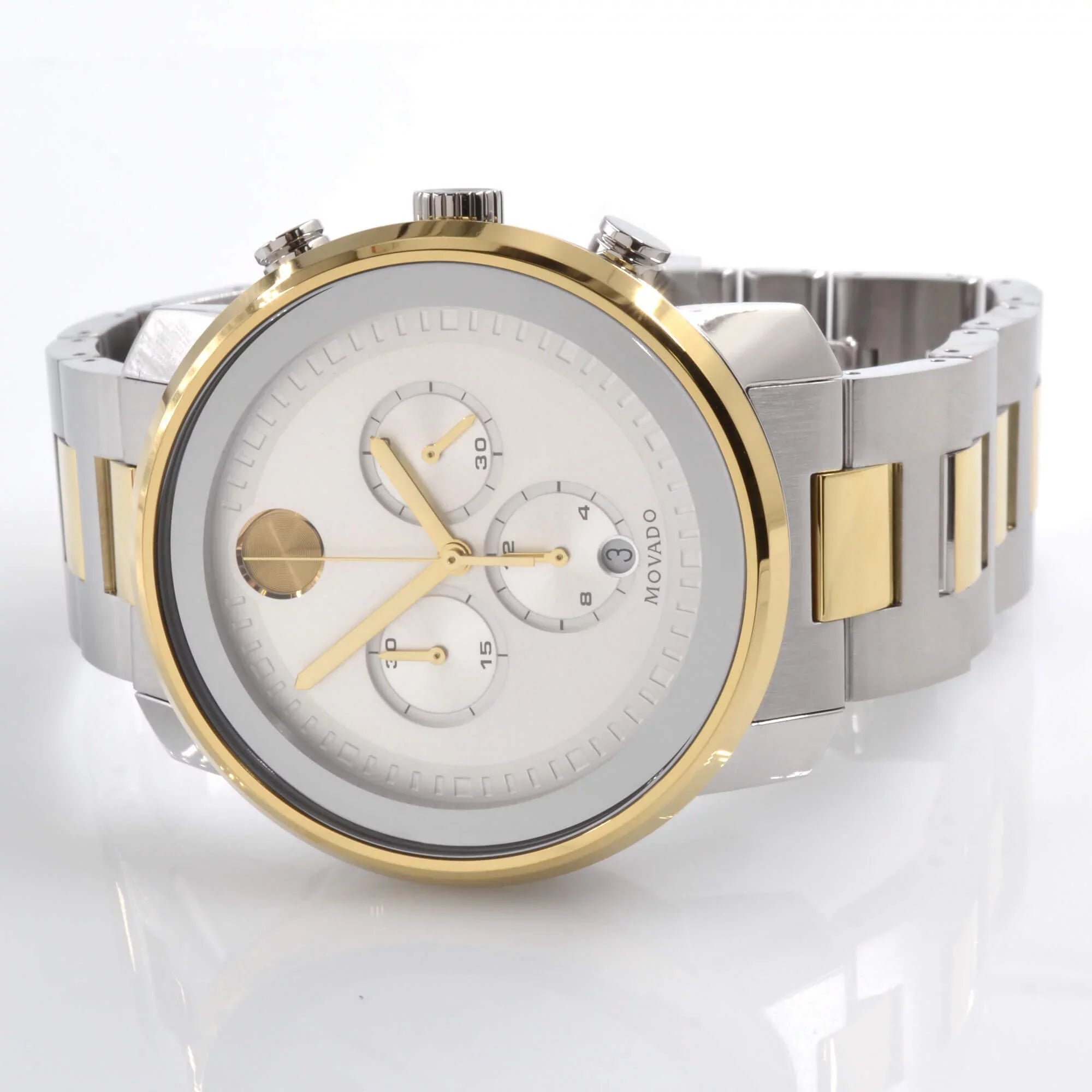 Dial Watch Chronograph Bold 3600432 Movado Men's Silver