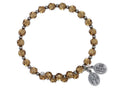 and Silver Spacers, Wind Fire Smoky Bracelet Austrian Tone Wrap Colored Crystal Crystals With