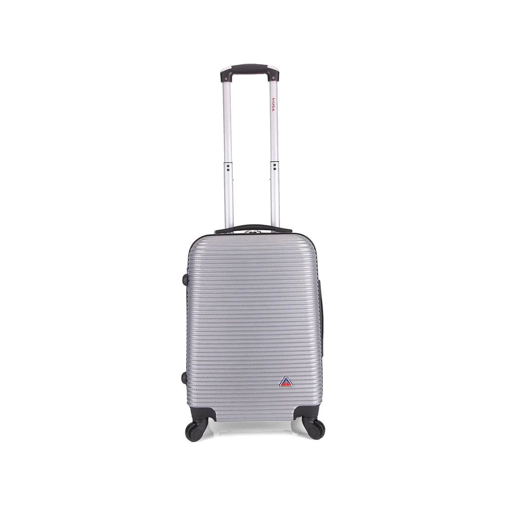 InUSA (IUROY00S-SIL) Plastic Silver Luggage Carry-On Royal