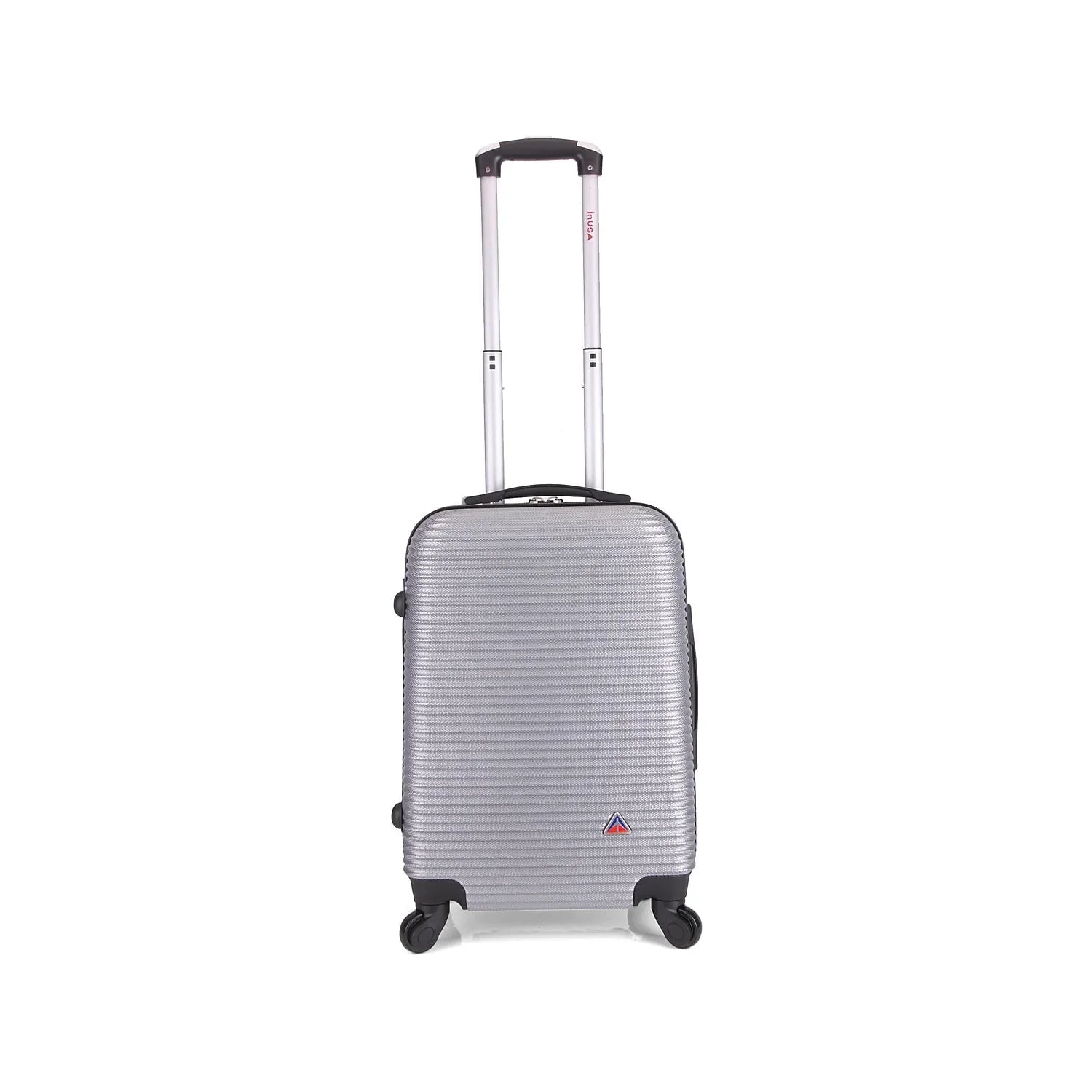 InUSA (IUROY00S-SIL) Plastic Silver Luggage Carry-On Royal