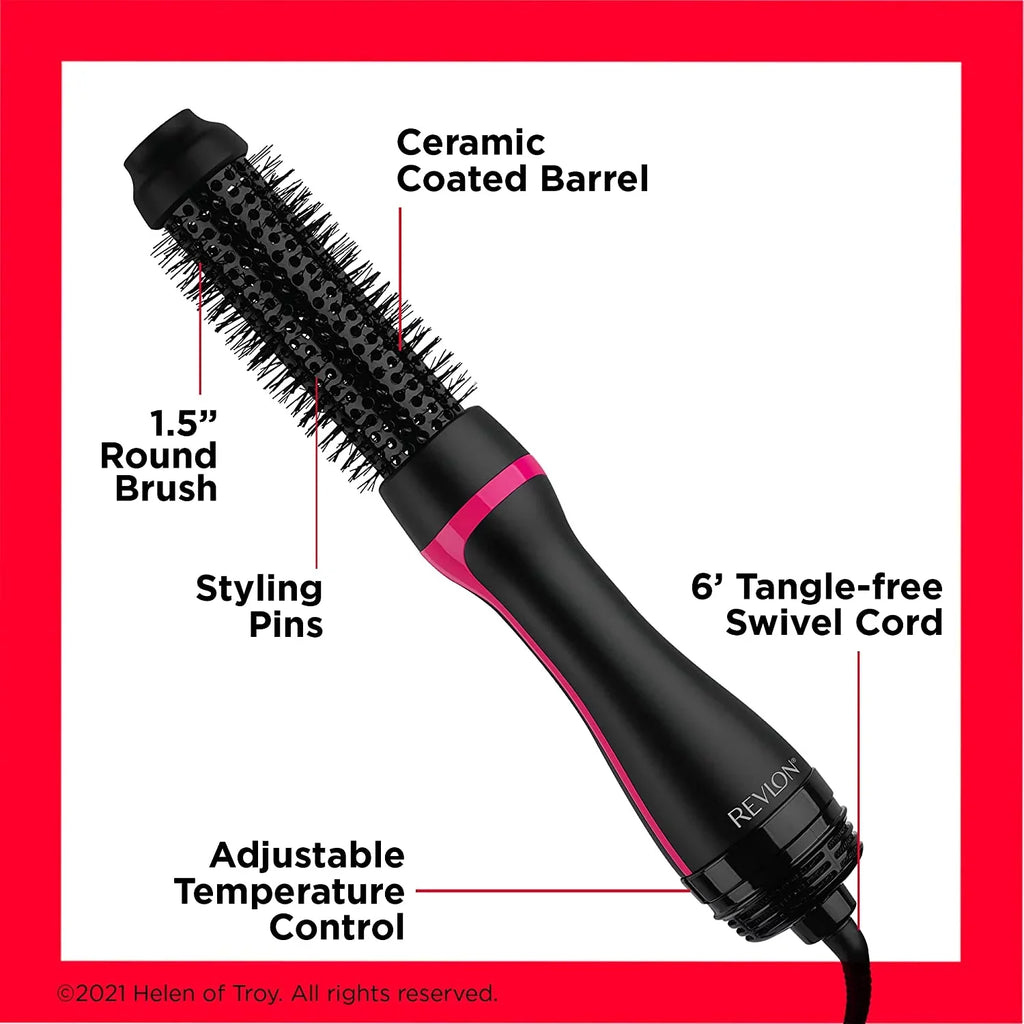 Booster and Step (1-1/2 and Root One Frizz | Hair in) Volume, Revlon Round Fight Brush Add Dryer Styler