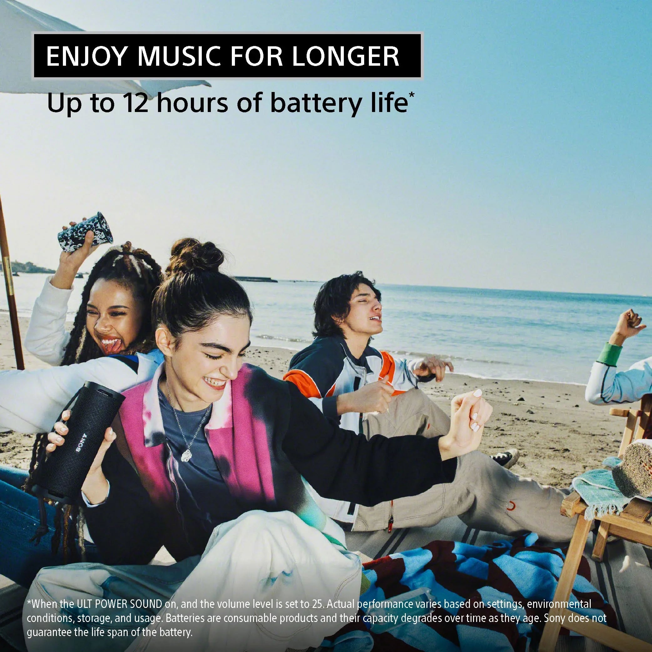 Ultra Bluetooth and Black Waterproof, 1 Rustproof - Shockproof ULT Speaker, FIELD Portable Dustproof, Compact Sony Wireless IP67