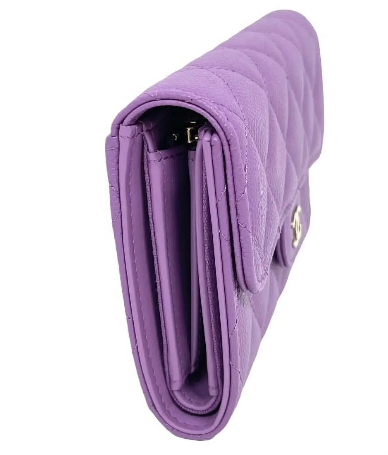 Purple Wallet NEW Bag Chanel Clutch Long Leather Quilted