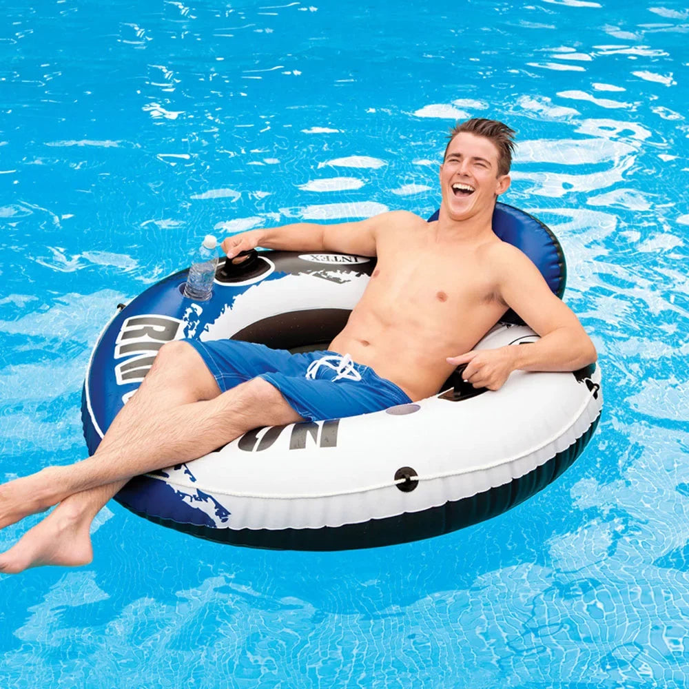 (15 Floating for Lake/Pool 1-Person Tube Run Raft River Intex Pack) Inflatable