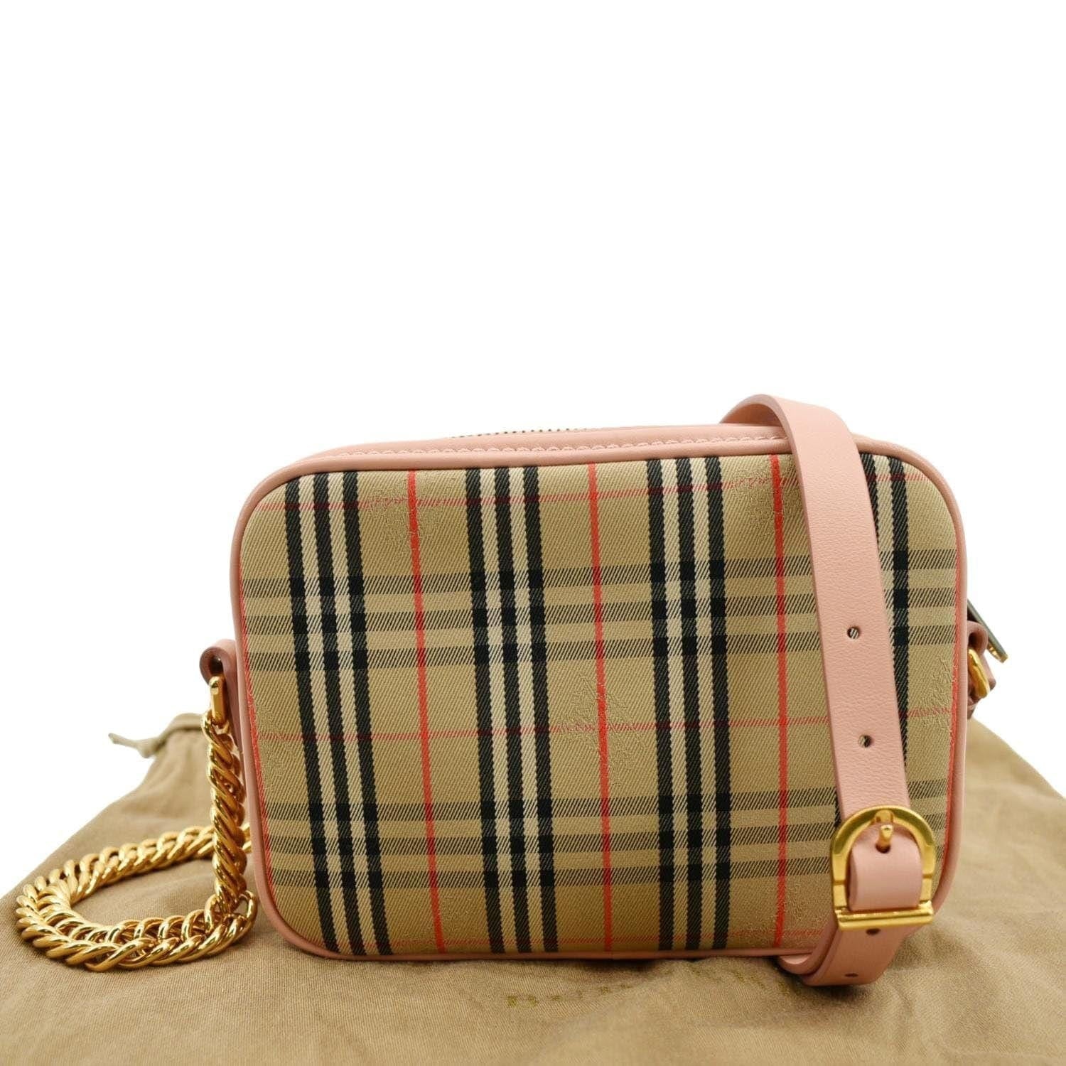 Knight Light Bag Pink Camera Check Link Crossbody BURBERRY Pre-owned 1983