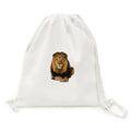 Lions Bag Fashion Deco Drawstring Canvas Lie Mesh Backpack Fierce Shopping Feline Reusable Art
