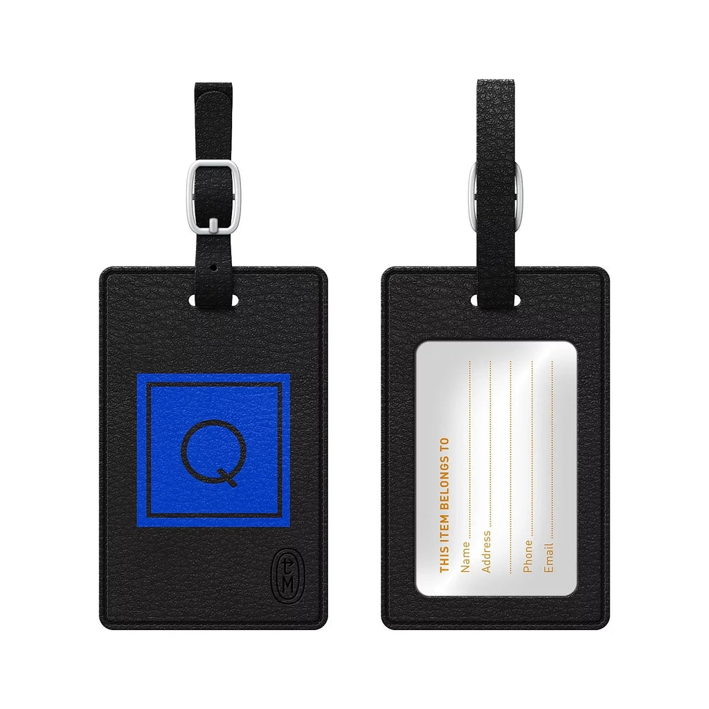 OTM Bag TAGV1BLK-M06M-Q Tag Q Black Marine Centon Monogram Inversed Leather