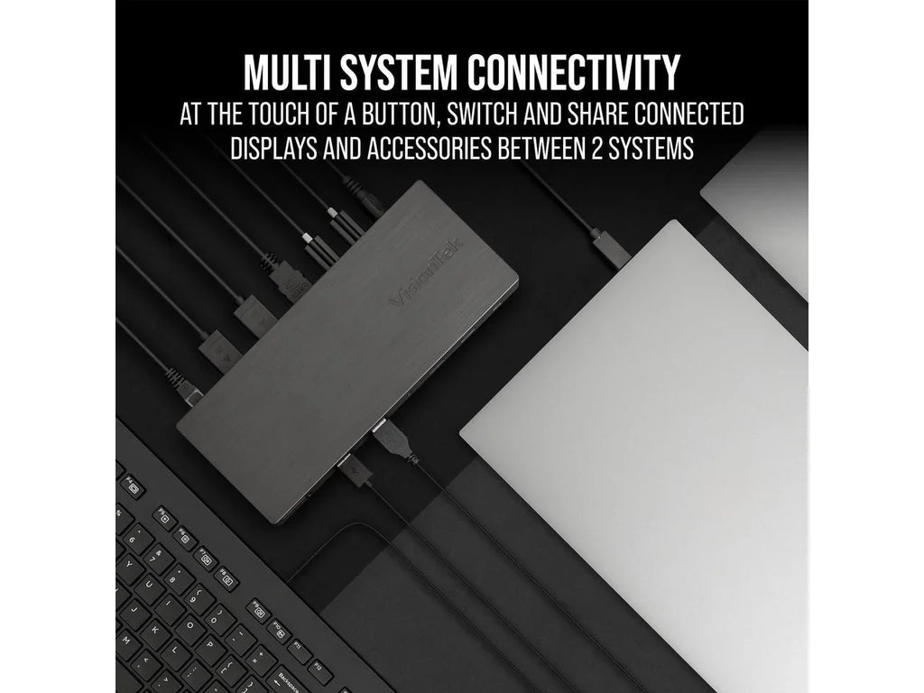 KVM Station USB-C Docking 901520 VT4950 VisionTek 100W PD with