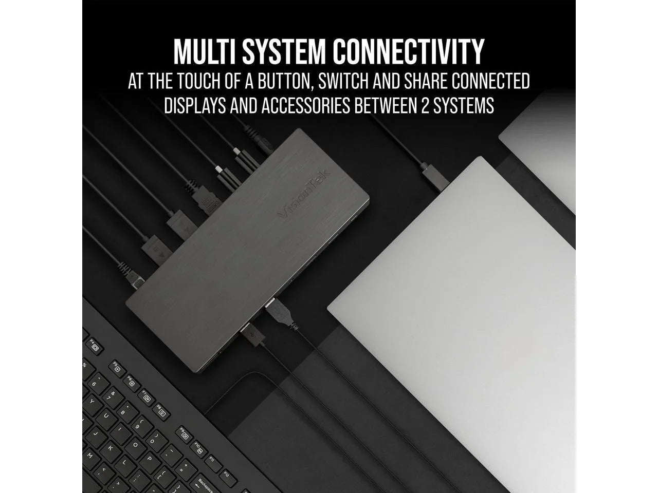 KVM Station USB-C Docking 901520 VT4950 VisionTek 100W PD with