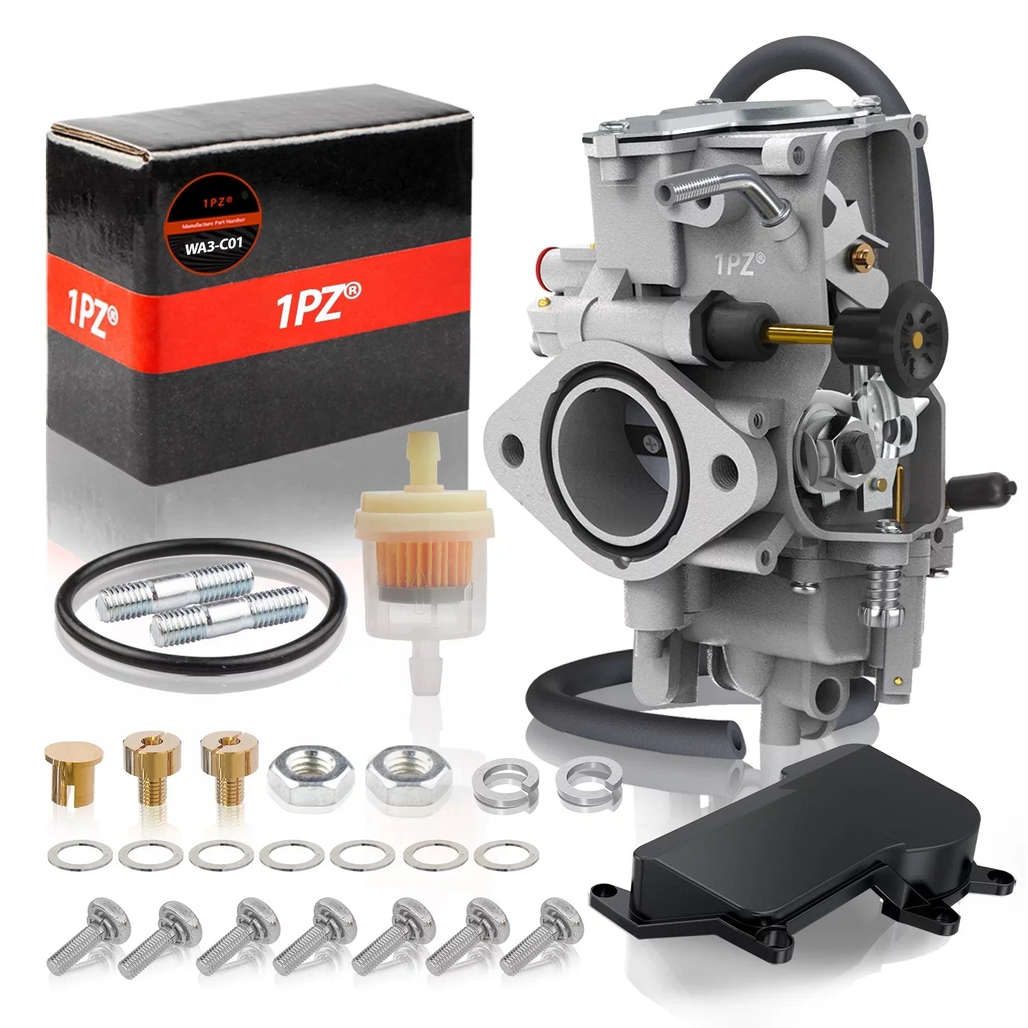 Carb Wolverine Carburetor 350 Yamaha for 1987-2004 W35-CA1 YFM35F 400 YFM350 1996-1998 Warrior YFM350X YFM400 Kodiak Bear 1PZ Big 4WD Replacement Moto-4