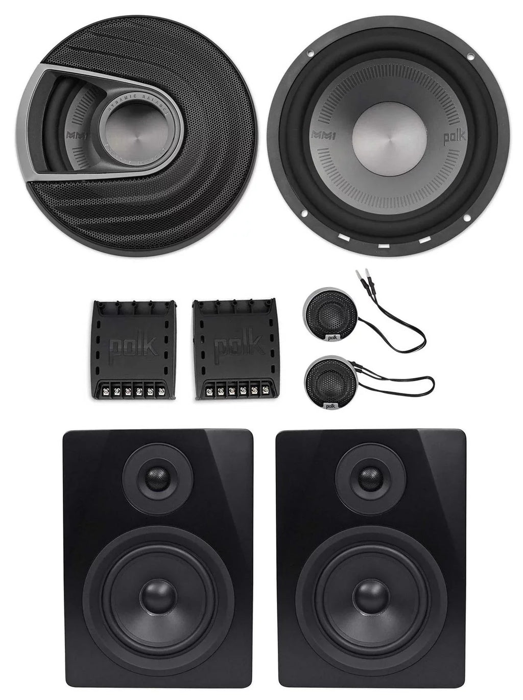Component 750w Audio Monitor 6.5¡± MM6502 Powered Speakers+Free Polk Car Speakers