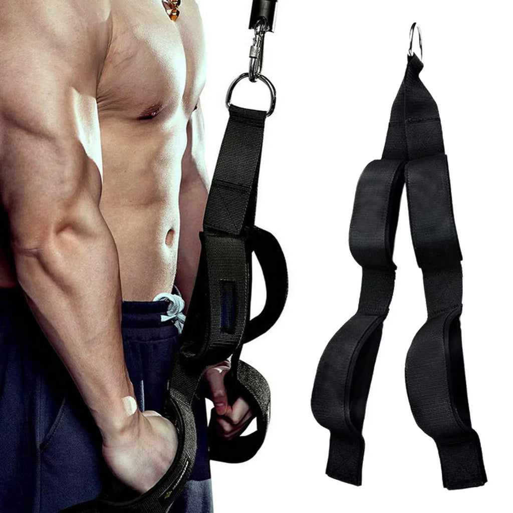Machine Gym Training Attachment Tricep Strap Duty for Abdominal Grip Cable Strap Equipment Weight Handles Arm Heavy Lifting