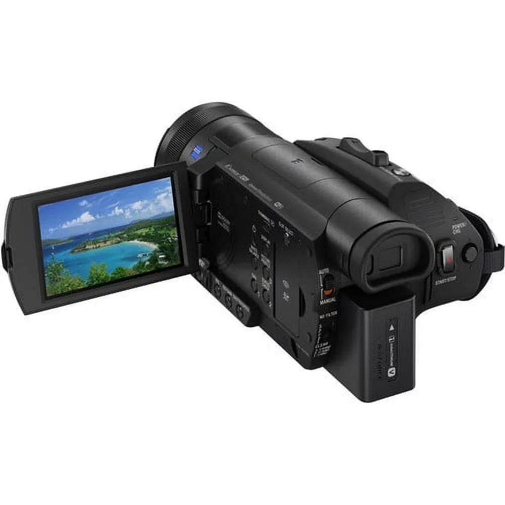 2 Hard Sony Handycam Camcorder Memory Camera + Batteries + M Card + HD 128GB Charger FDR-AX700 Video Case + extra 4K and